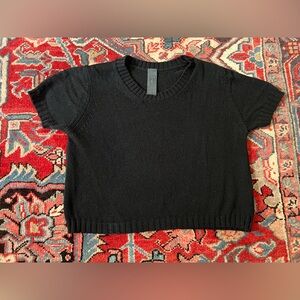 Private 0204 100% cotton knit short sleeved sweater— women’s small